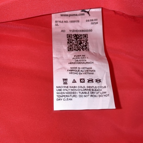 NWT Girls Neon Coral Puma Vest Sz Medium (10/12) - Picture 6 of 8